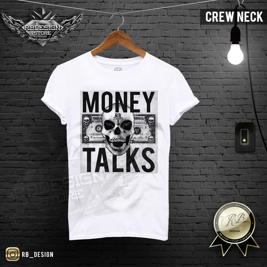 crew neck skull t-shirt