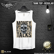 Money Talks Designer Skull Mens T-shirt Dollar Bill Tank Top MD669 C