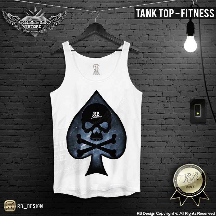 mens training vest spades top