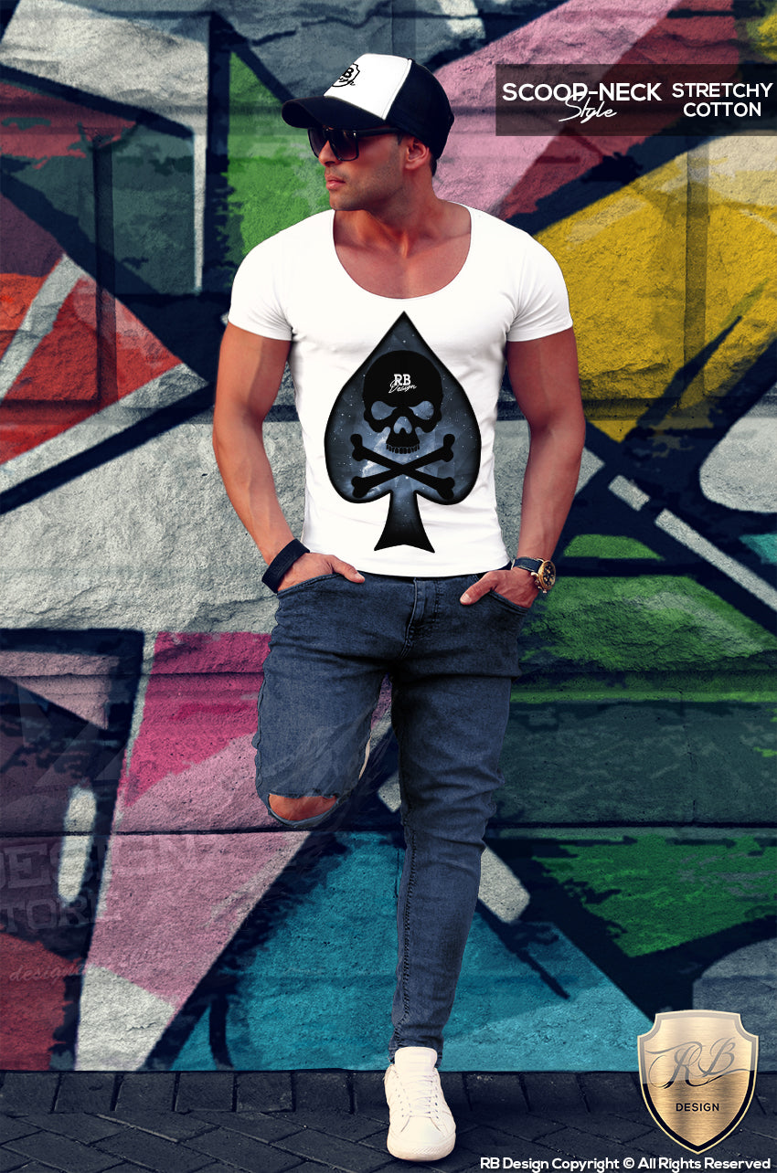 designer skull mens t-shirt