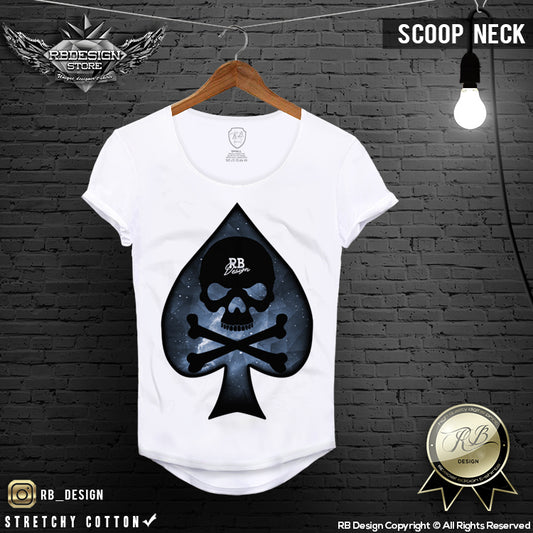 designer skull spades t-shirt