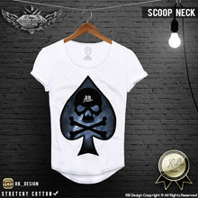 designer skull spades t-shirt