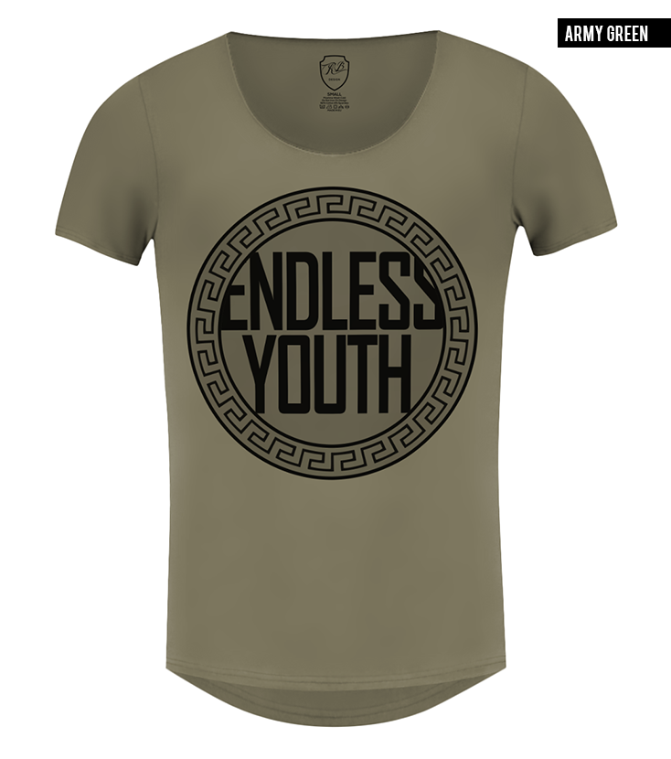 luxury mens scoop neck khaki short sleeve t shirt