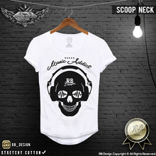 Men's Skull T-shirt Festival Skull Sound Wave RB Design Music Addict Tank Top MD693