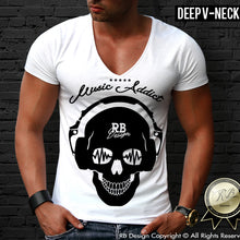 Men's Skull T-shirt Festival Skull Sound Wave RB Design Music Addict Tank Top MD693