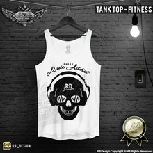 Men's Skull T-shirt Festival Skull Sound Wave RB Design Music Addict Tank Top MD693