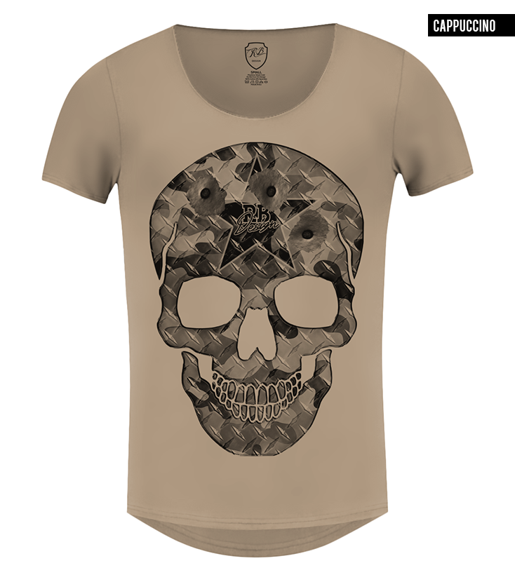 beige skull t-shirt