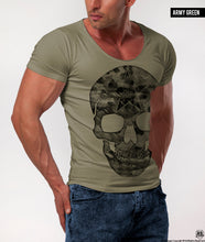 Men's T-shirt ARMY SKULL Camouflage Khaki Graphic Tee  / Color Option / MD706