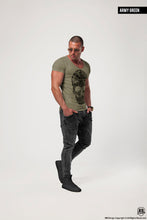 Men's T-shirt ARMY SKULL Camouflage Khaki Graphic Tee  / Color Option / MD706