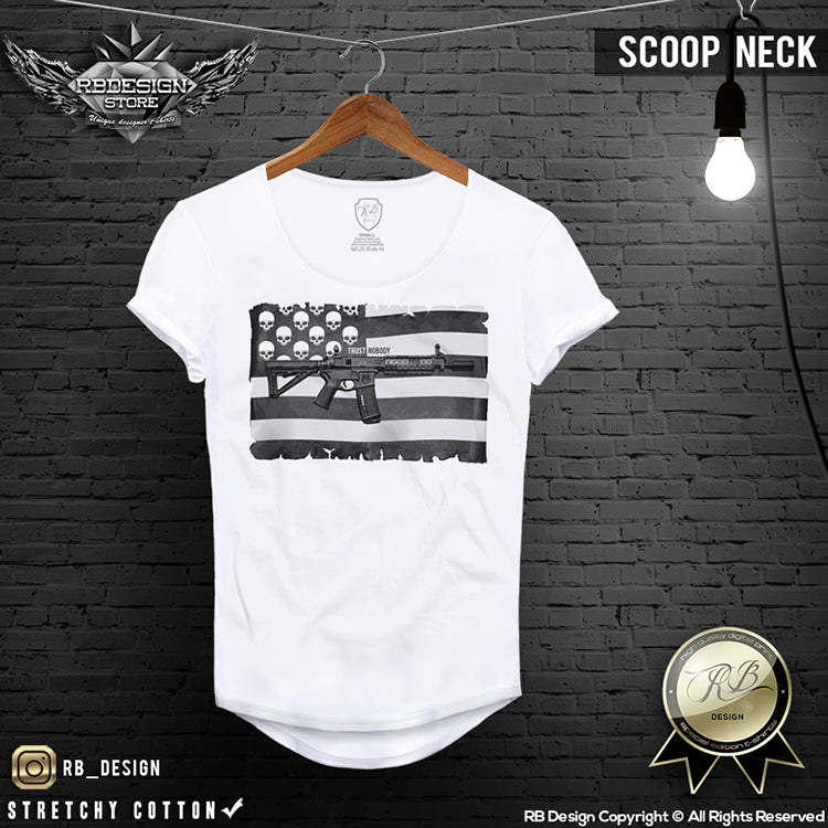 scoop neck muscle fit warrior t-shirt 