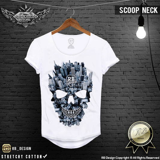 mens fashion new york skull t-shirt