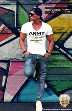 deep v neck muscle fit t shirt