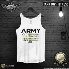 army us flag training tank top