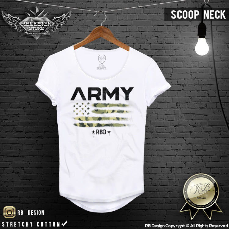 scoop neck rb design t shirt