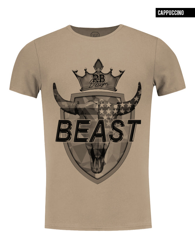 beige short sleeve luxury mens t shirt