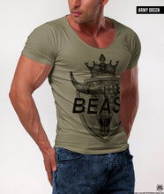 RB Design Men's T-shirt BEAST Muscle Fit Scoop Neck Premium Tees / Color Option / MD719