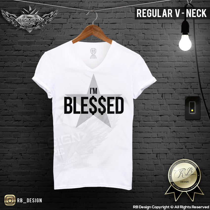 v neck graphic tee money 