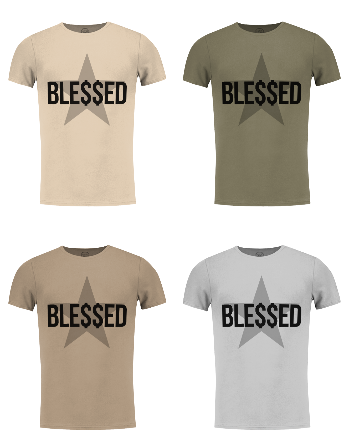 Men's Blessed T-shirt Millionaire Graphic Top / Color Option / MD744