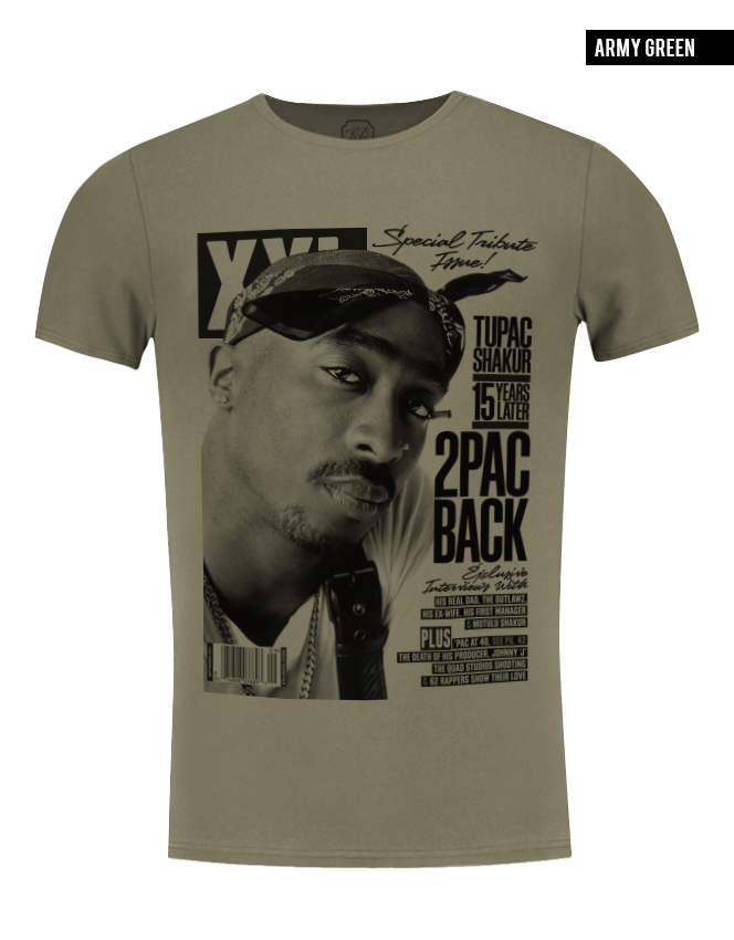 crew neck khaki 2pac t shirt