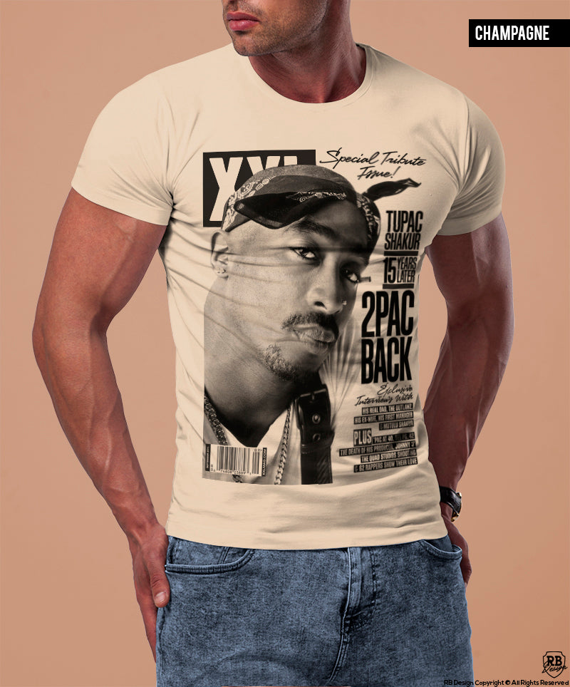 Rare Men's 2pac T-shirt Khaki Gray Beige Hip Hop Graphic Tee / Color Option / MD745