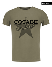 trending cocaine t shirt khaki color