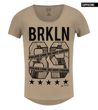 mens t shirt beige scoop neck