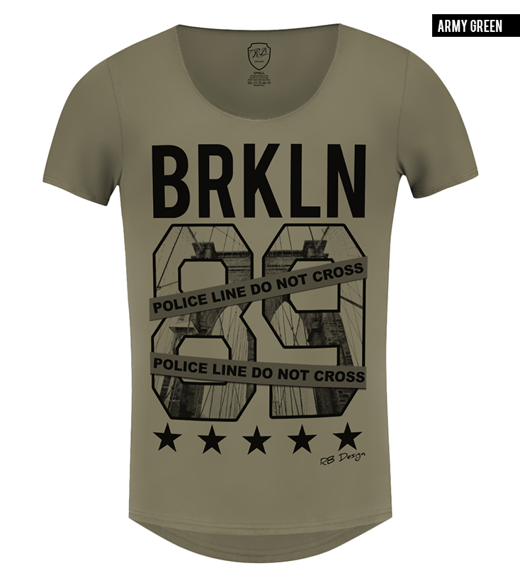 Men's T-shirt Brooklyn 89' Crime Scene Fashion Graphic Tee / Color Opt ...