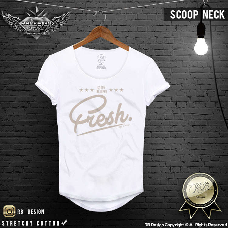 mens scoop neck printed shirts super fresh tees