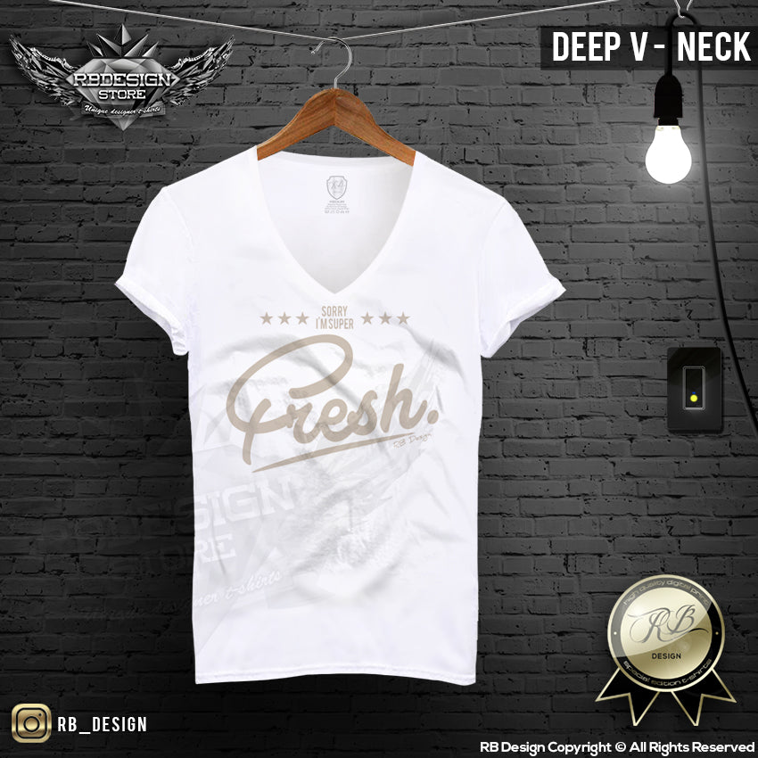 deep v neck mens shirts super fresh saying tees
