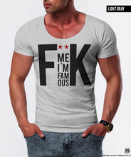 Men's Saying T-shirt F*** Me I am Famous Khaki Gray Beige / Color Option / MD795