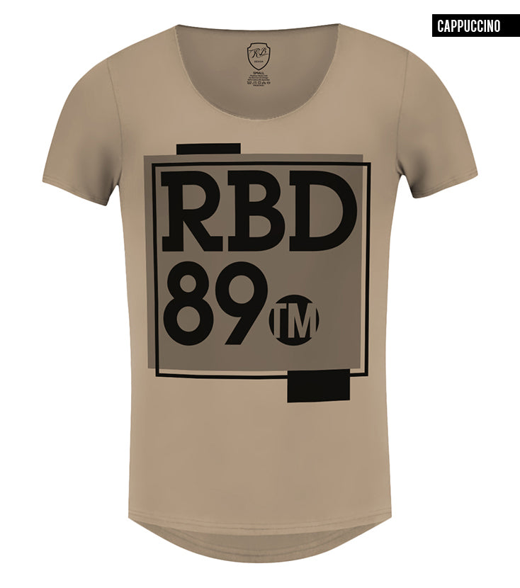 scoop neck mens fashion t-shirt