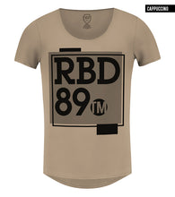 scoop neck mens fashion t-shirt