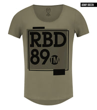 khaki mens t-shirt rb design