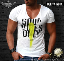 deep v neck designer t shirts