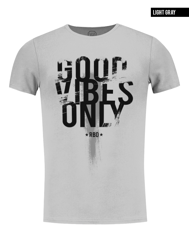 crew neck mens t-shirt good vibes only