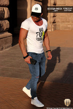 scoop neck fitted mens t-shirts