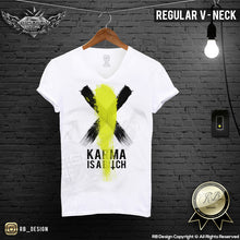 mens v neck cross t shirt