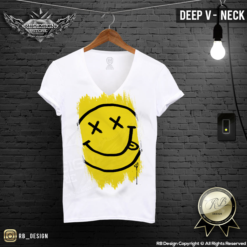 Smiley Face Men s T shirt RB Design Painting FX Tank Top MD817