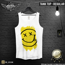 mens regular tank top smiley happy face vest