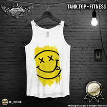 mens fitness tank top smile face