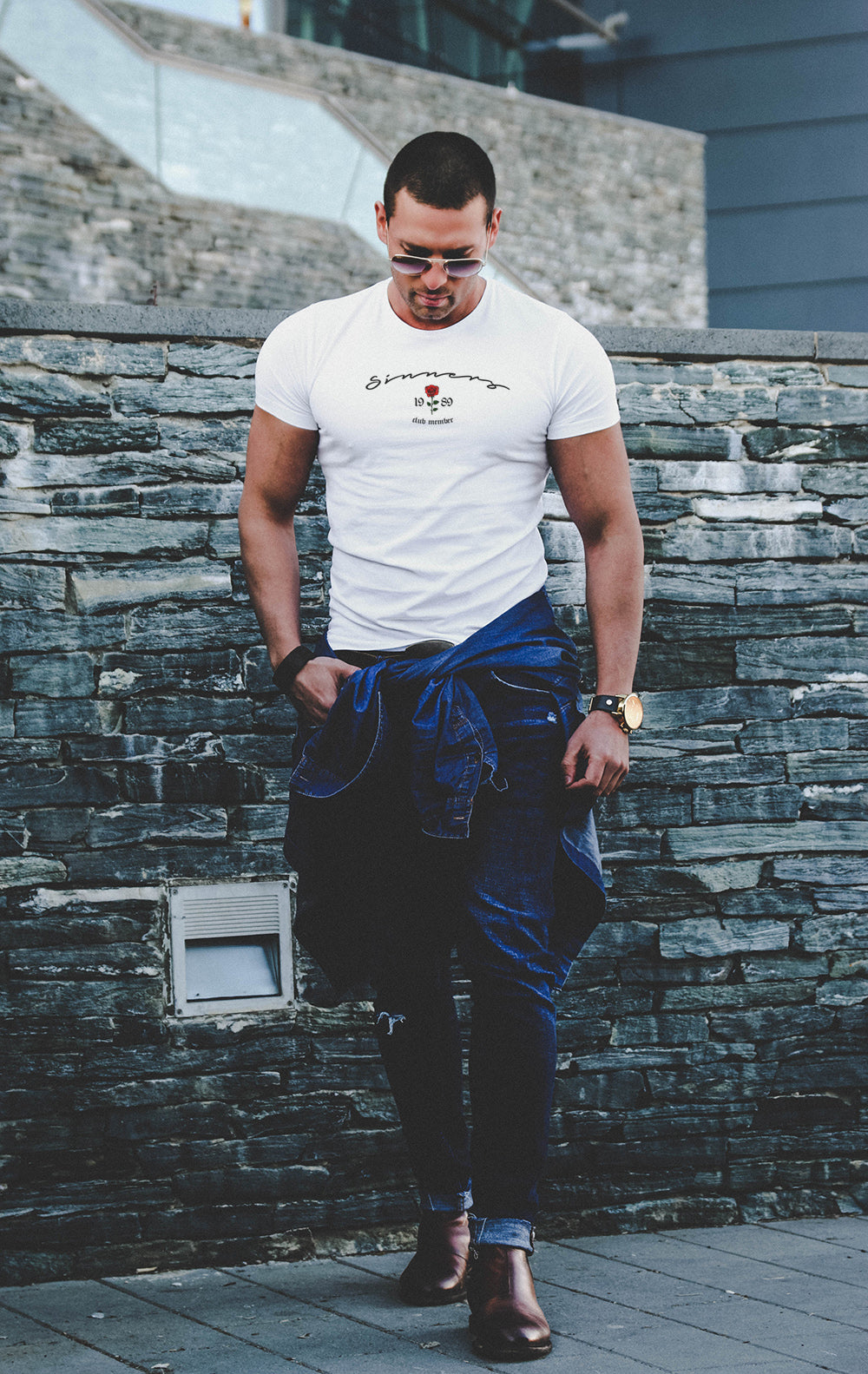 RBD Sinners Club Member Men's T-shirt Urban Fashion Rose Tee MD919