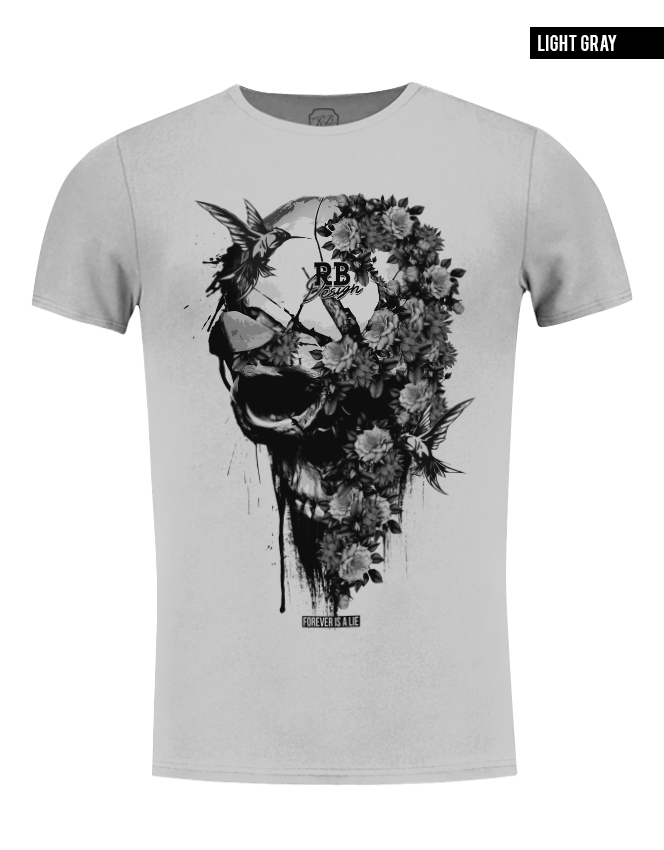 designer flower skull t-shirt