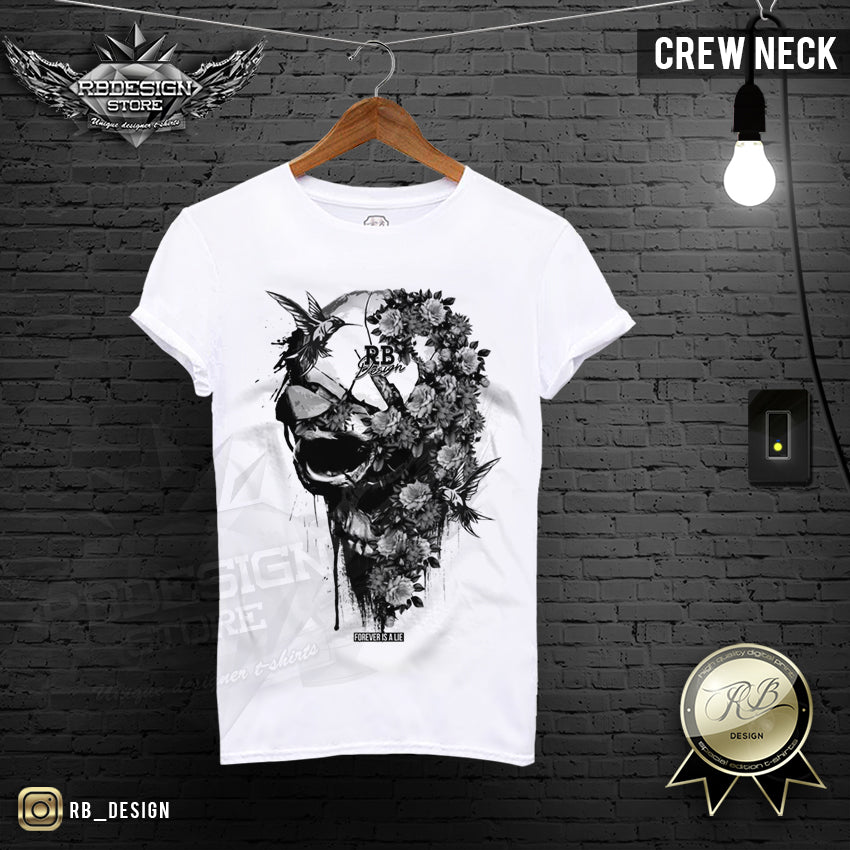 flowers skull t-shirt art top