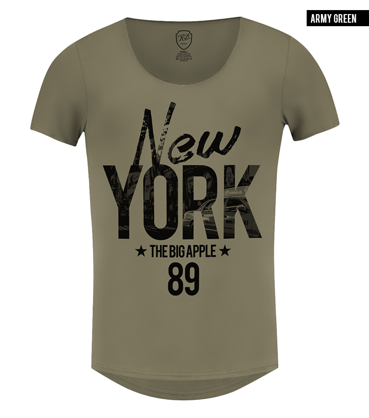 khaki mens fashion T-shirt NYC