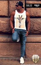 mens giraffe funny tank top