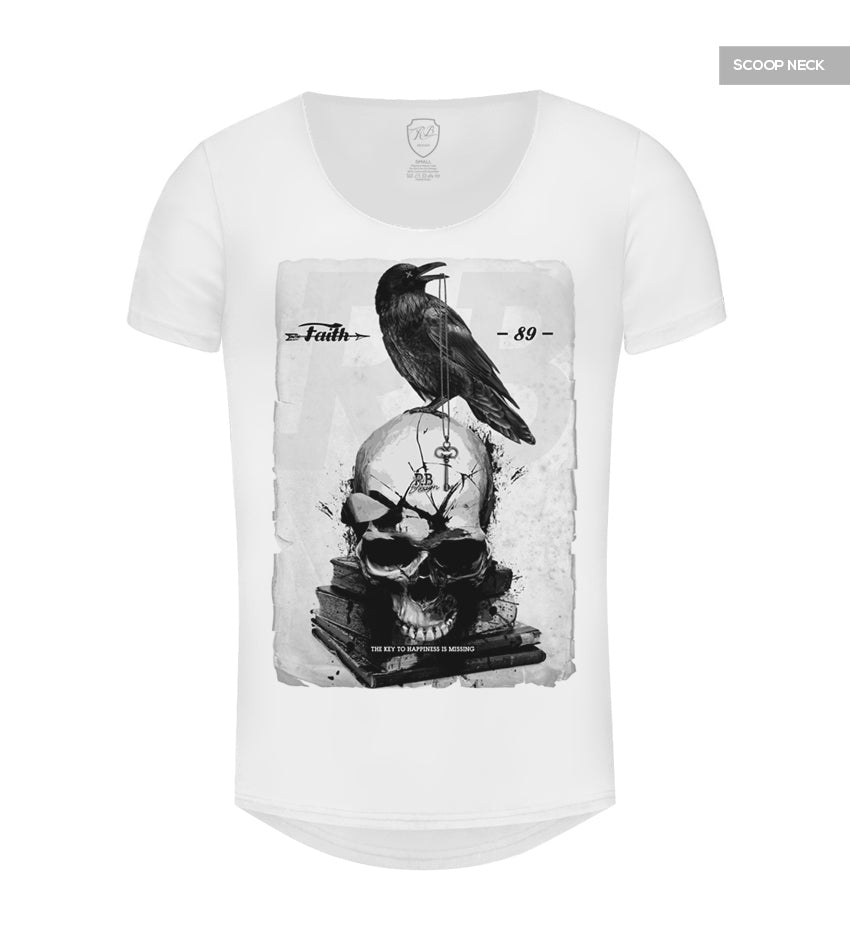 Creepy Style Men's Skull T-shirt "Missing Key" MD845