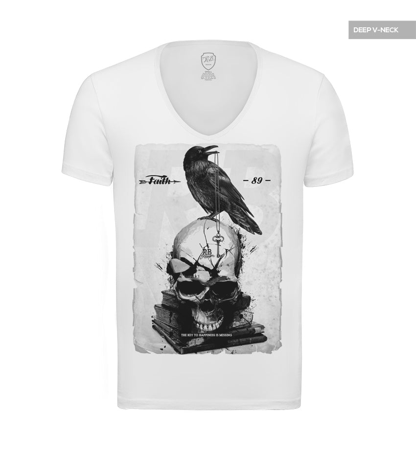 Creepy Style Men's Skull T-shirt "Missing Key" MD845
