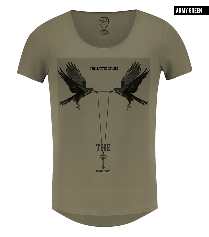 mens khaki fashion tee shirt