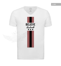 Mens Casual White T-shirt "Believe in Yourself" MD856