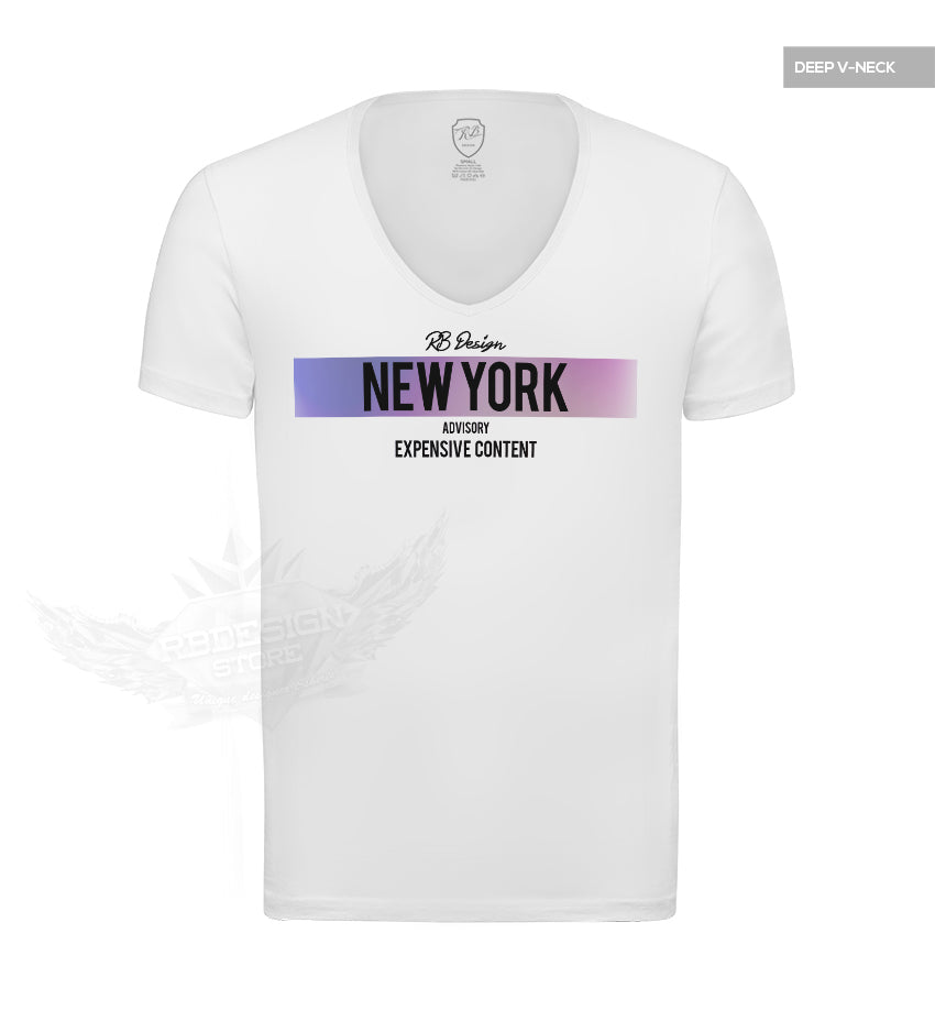 deep v neck t-shirt new york